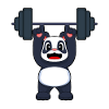 Panda Bodybuilder Dumbbell Bodybuilding