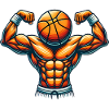 Muscular Basketball Flex TShirt Design