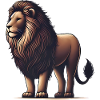 Majestic Lion Illustration TShirt