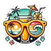 Tropical Sunset Sunglasses Cocktails