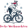 Weihnachtlicher Rennradfahrer