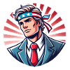Patriotic Hero with Flag Headband