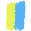 Ligne jaune-bleu au milieu