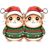 Équipe de Noël des hamsters