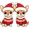 Chihuahua Dog Christmas Team