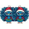 Peacock Bird Christmas Team