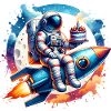 Astronaut Rocket Birthday