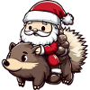 Hérisson Père Noël