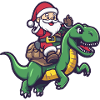 Dinosaure T-Rex Père Noël