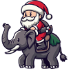 Mammut Weihnachtsmann
