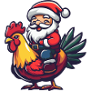 Rooster Santa Claus