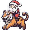 Tiger Santa Claus