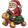 Turtle Santa Claus
