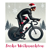 Weihnachtlicher Rennradfahrer