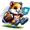 Cute Hamster Football Player