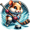 Cute Hamster Hockey Player