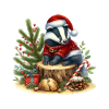 Christmas badger with gifts