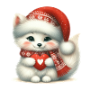 Cute Christmas Fox With Heart