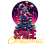 Astronaut with Christmas tree
