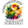 I Love Yellow-headed Parakeet Saying