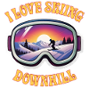 I Love Skiing Downhill