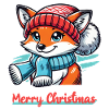 Christmas Fox Lady