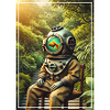Fish in diving suit