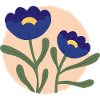 Blumen blau