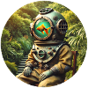 Fish in Diving Suit - Round