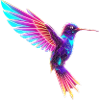 Synthwave Hummingbird