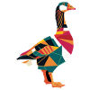 Geometric Farm Animal Graphic Goose
