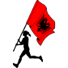 Flag Albania Woman Running