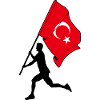 Turkey Flag Man Running
