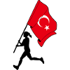 Flag Turkey Woman Running