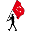 Flag Turkey Man Walking