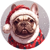 Christmas Motif - Beige French Bulldog
