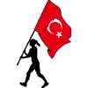 Flag Turkey Woman Walking