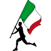 Flag Italy Man Running