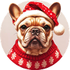 Christmas Motif with French Bulldog