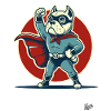 Superhero Bull Terrier Dog