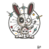 Crazy funny voodoo bunny