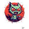 Crazy Funny Aggro Cat