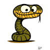 Stupid looking funny snake
