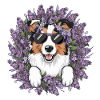 Australian Shepherd Motif with Lilac