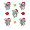 Mouse Christmas Winter Animals Mice