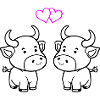 vache bébé amour