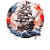 bateau pirate, pirates, capitaine, voilier,