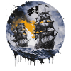 bateau pirate, pirates, capitaine, voilier,