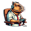 Capybara Gaming Nerd