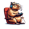 Capybara Gaming Nerd